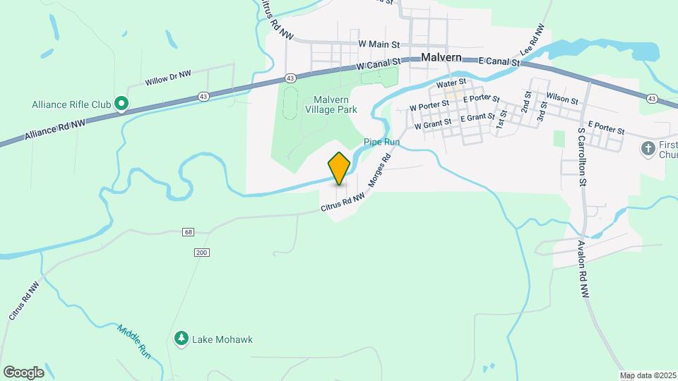 Sandy Creek Estates Motor Home Park Map and Location Details