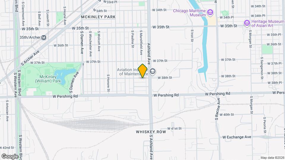 1629 W 38th St, Unit 2FLR REAR Map and Location Details