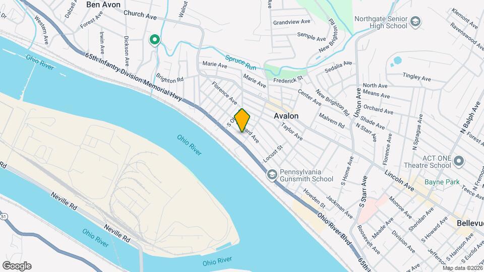 529 Ohio River Blvd Map and Location Details