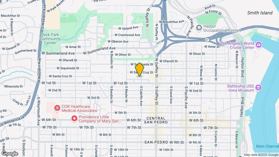129 N Cabrillo Ave Map and Location Details