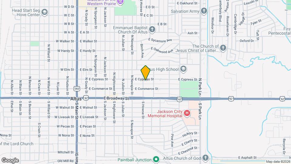 804 E Cypress St Map and Location Details