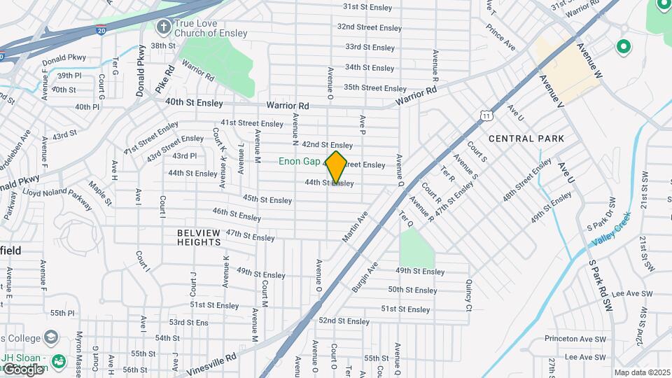 1509 44th St Ensley Mapa y Detalles de la Ubicación