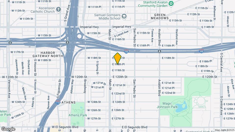 134 E 118th Pl Map and Location Details