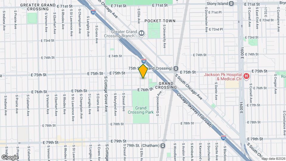 7525 S Ellis Ave Map and Location Details