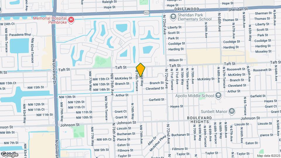 7420 McKinley St Map and Location Details