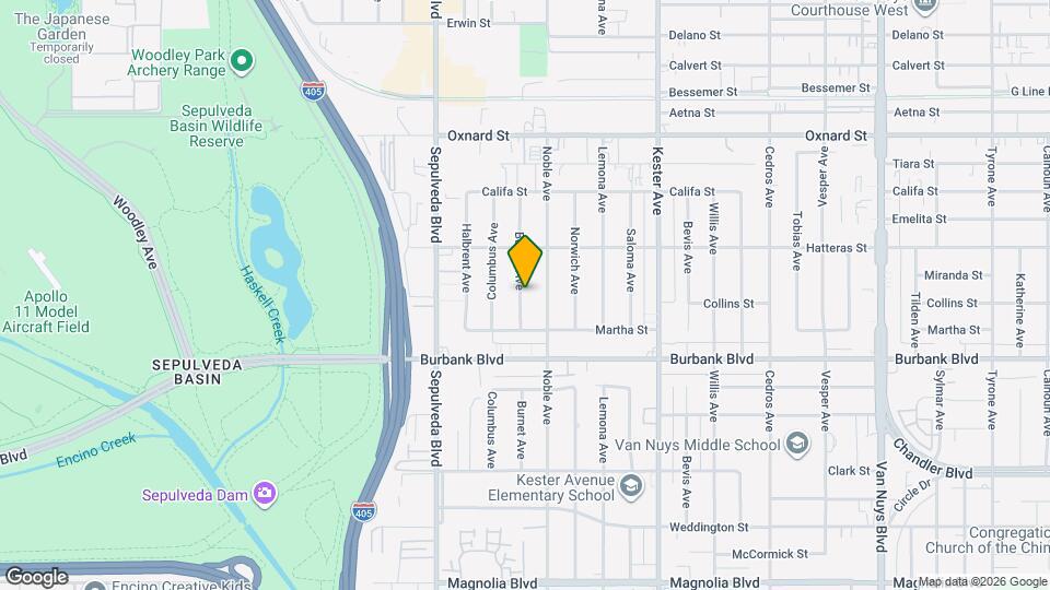 5706 Burnet Ave Map and Location Details