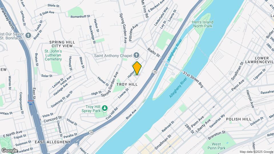 1602 Lowrie St Map and Location Details