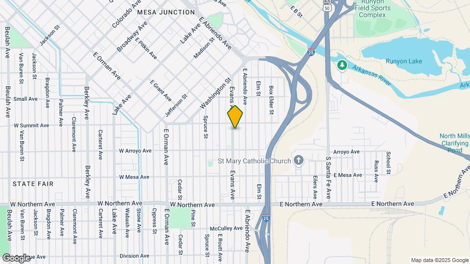 1010 E Evans Ave Map and Location Details