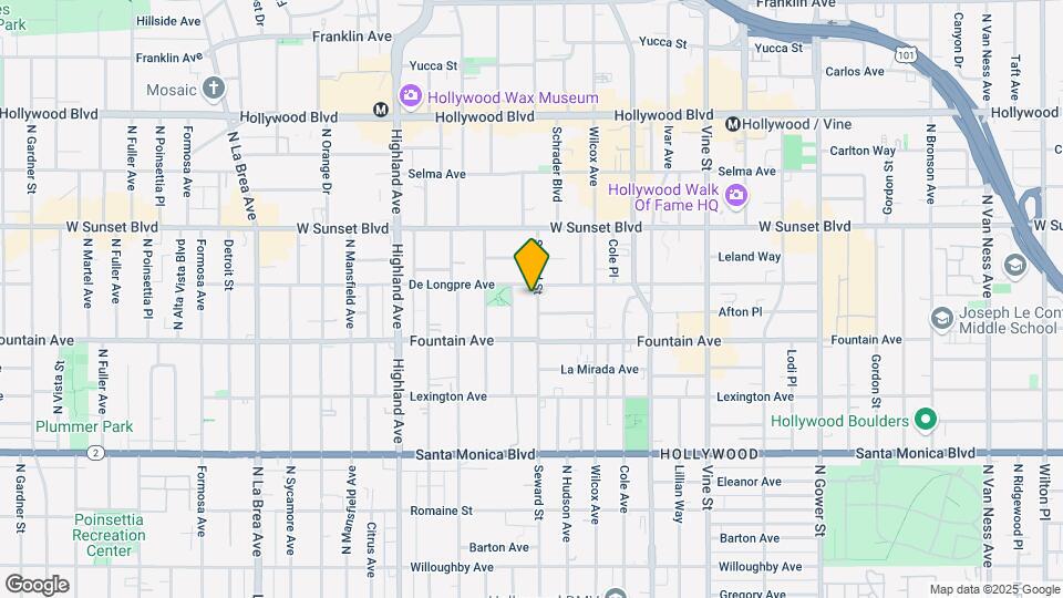 1345-1346 Seward St Map and Location Details