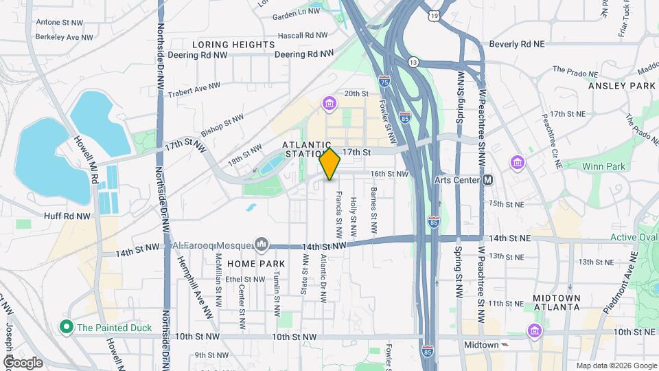 1267 Atlantic Dr NW, Unit Atlantic A Main Map and Location Details