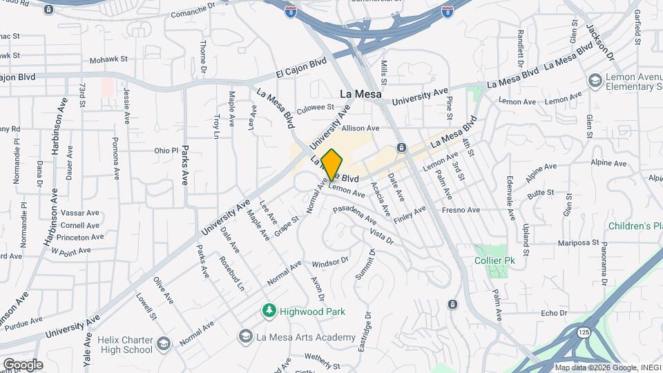 8016 Lemon Ave Map and Location Details