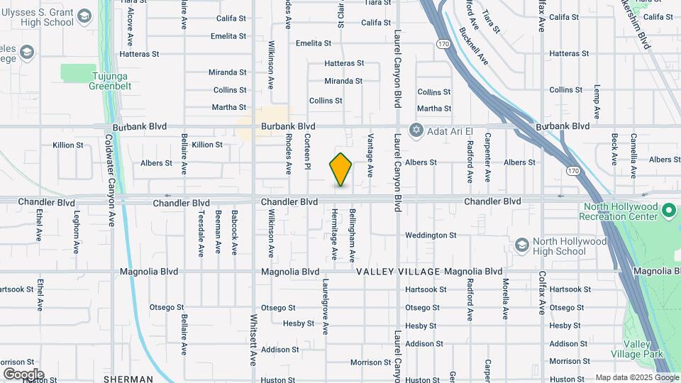 12245 Chandler Blvd Map and Location Details