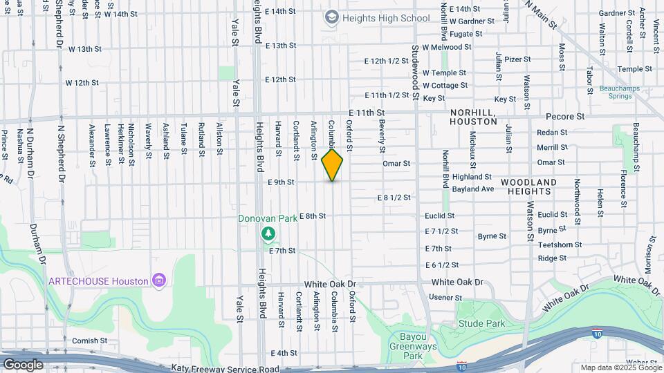 845 Columbia St Map and Location Details