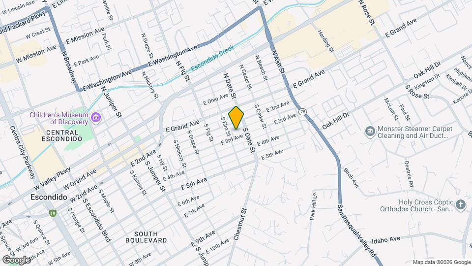 820 E 3rd Ave Map and Location Details