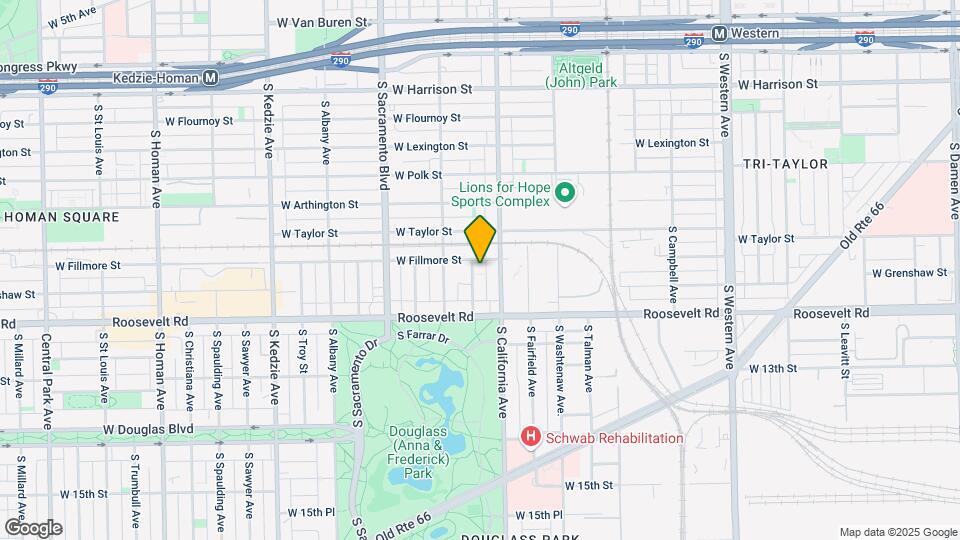 1107 S Mozart St Map and Location Details