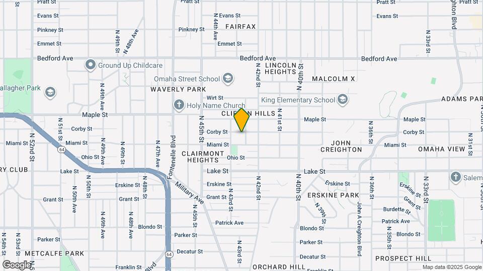 4257 Corby St Map and Location Details