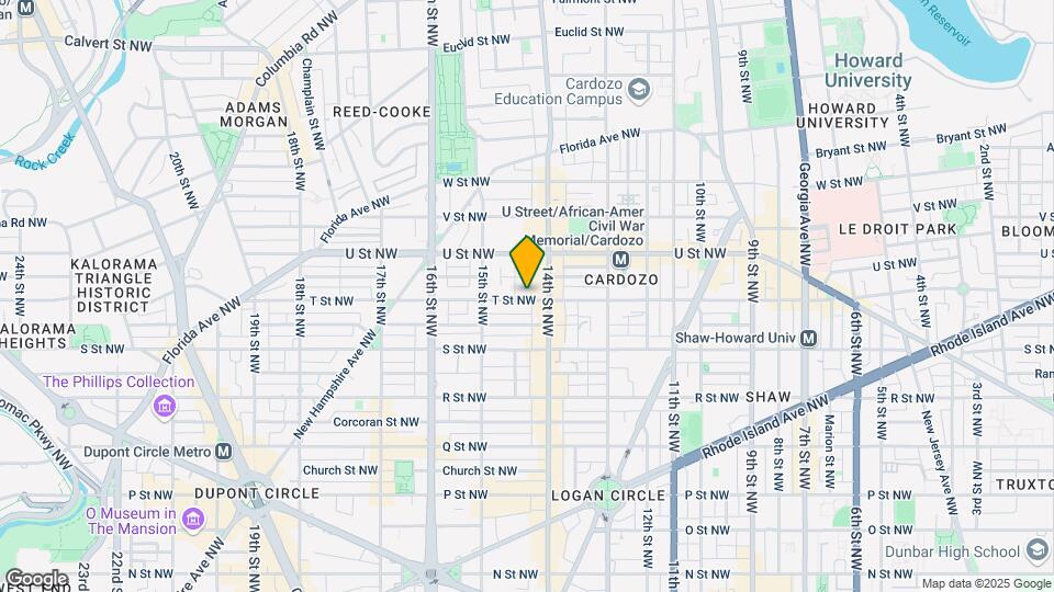 1413 T St NW Map and Location Details