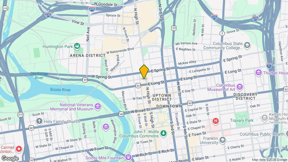 145 N High St Map and Location Details