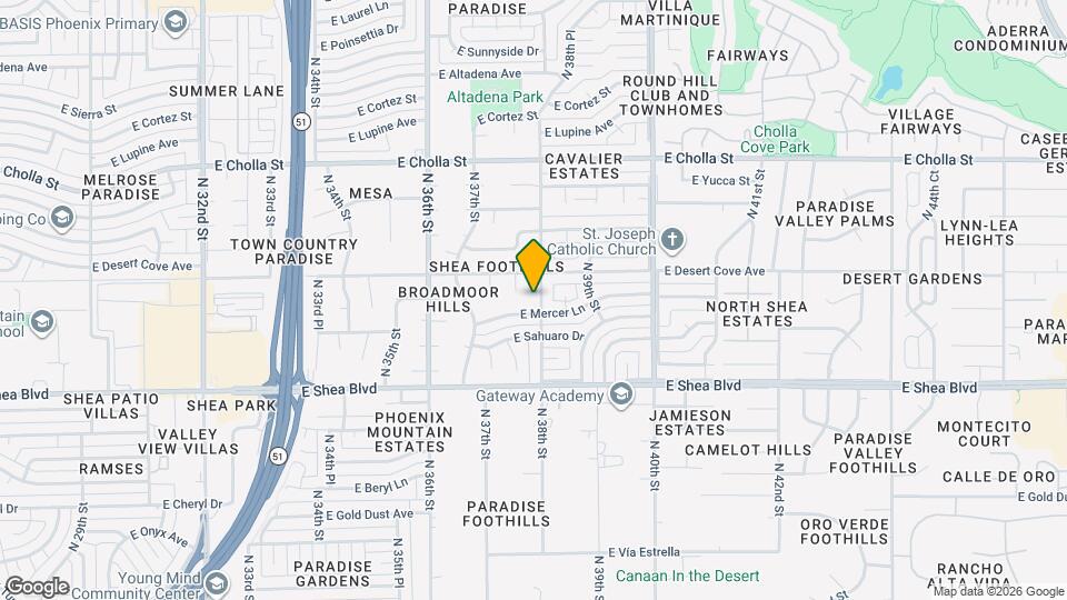 10832 N 38th St Map and Location Details