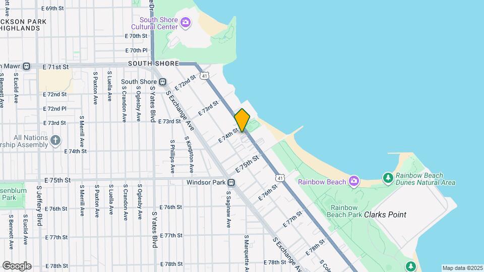 7412 S South Shore Dr Map and Location Details