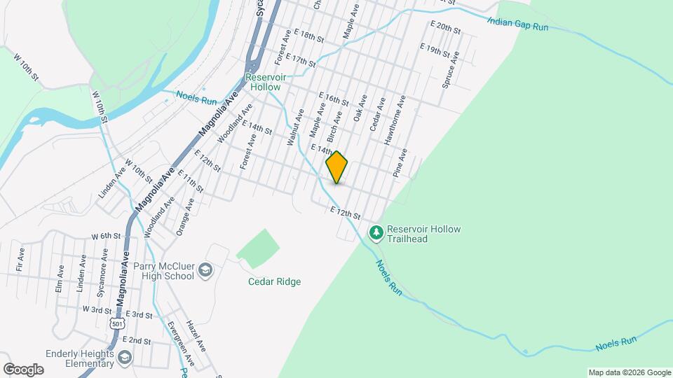 1266 Oak Ave Map and Location Details