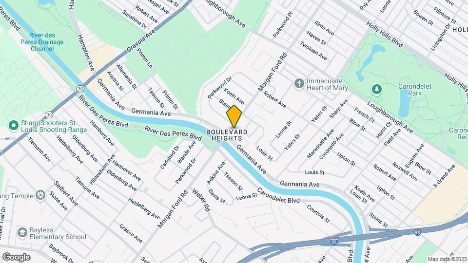 7500 Morganford Rd Mapa y Detalles de la Ubicación
