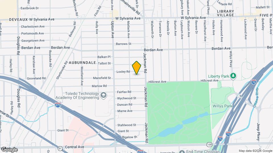 1734 Mansfield Rd Map and Location Details