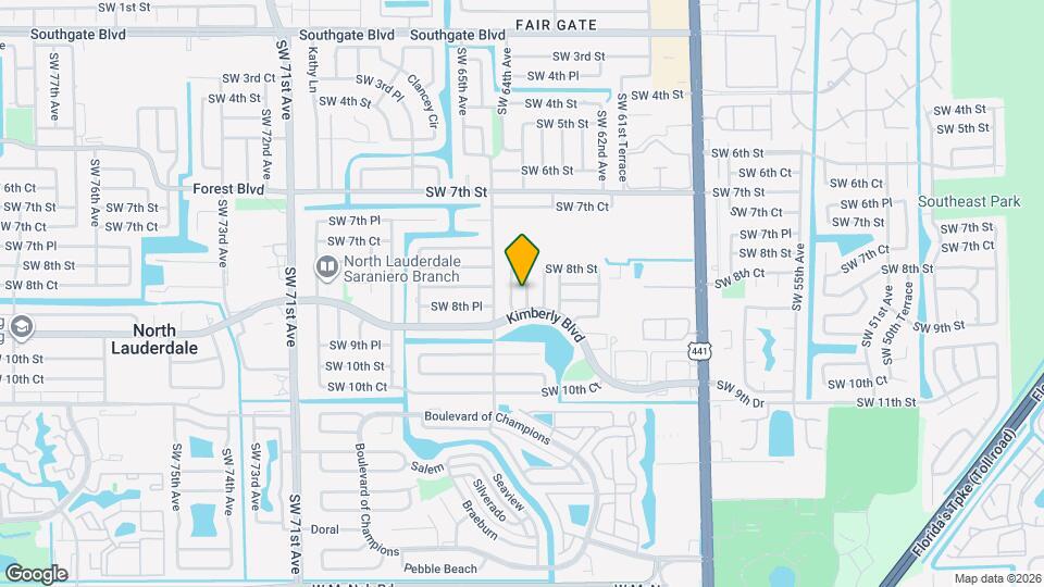 851 SW 63rd Way Map and Location Details