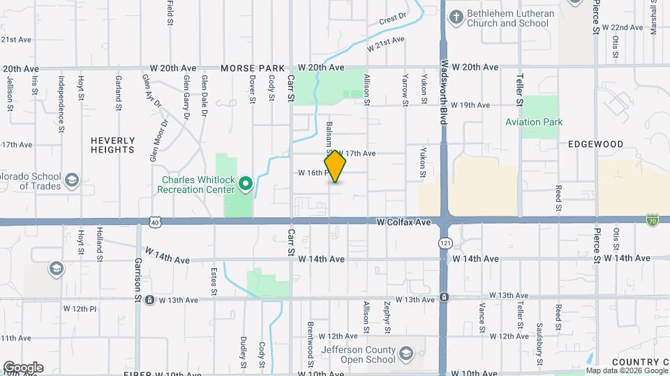 1600 Balsam St Map and Location Details