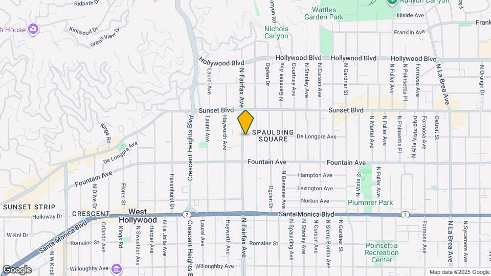 1360 N Fairfax Ave, Unit 1358 North Fairfax Map and Location Details