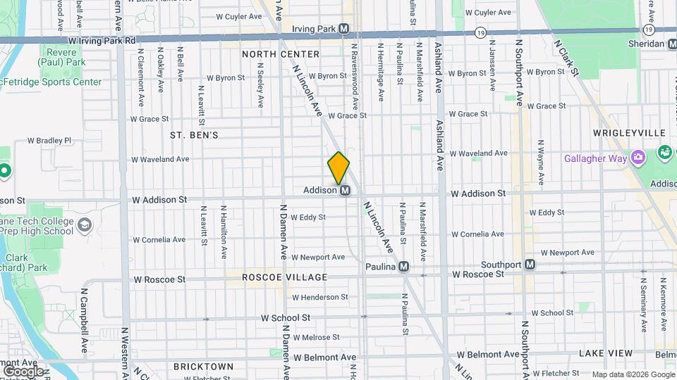 1832 W Addison St, Unit 2 Mapa y Detalles de la Ubicación