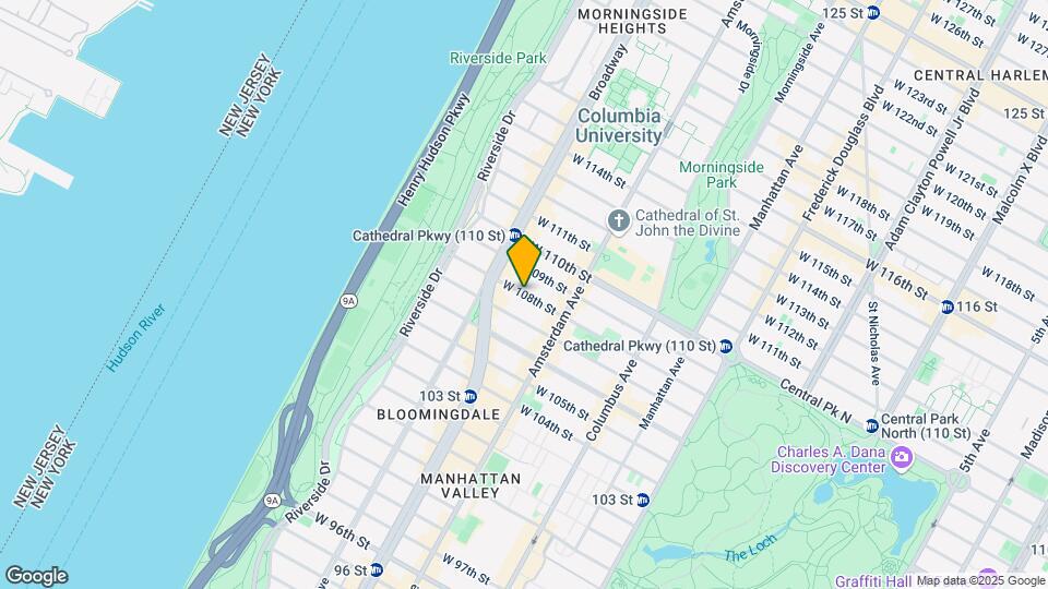 256 W 108th St Map and Location Details