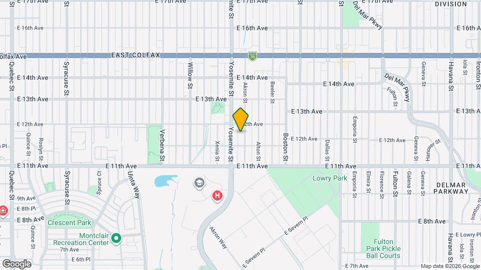 1175 Akron St Map and Location Details