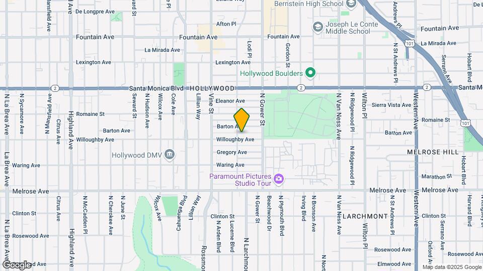 5853 Willoughby Ave Map and Location Details