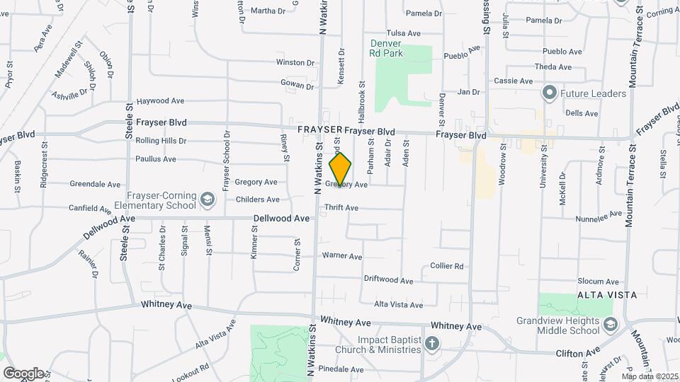 1847 Gregory Ave Map and Location Details