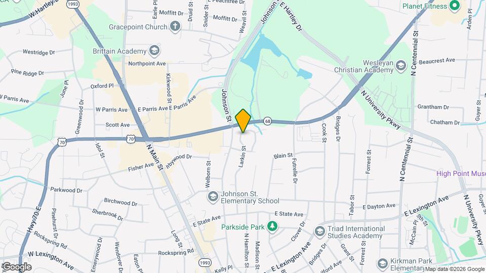 1704 N Hamilton St Map and Location Details