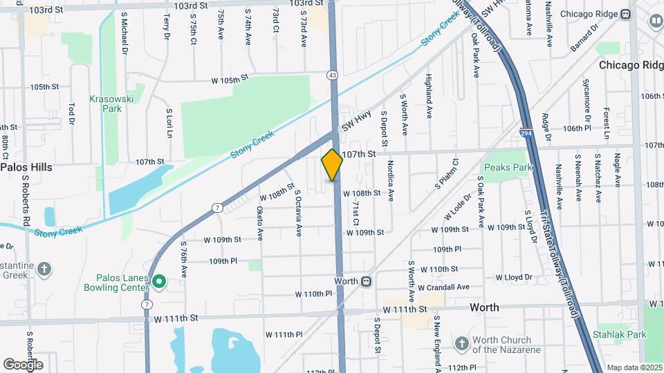 10748 S Harlem Ave Map and Location Details
