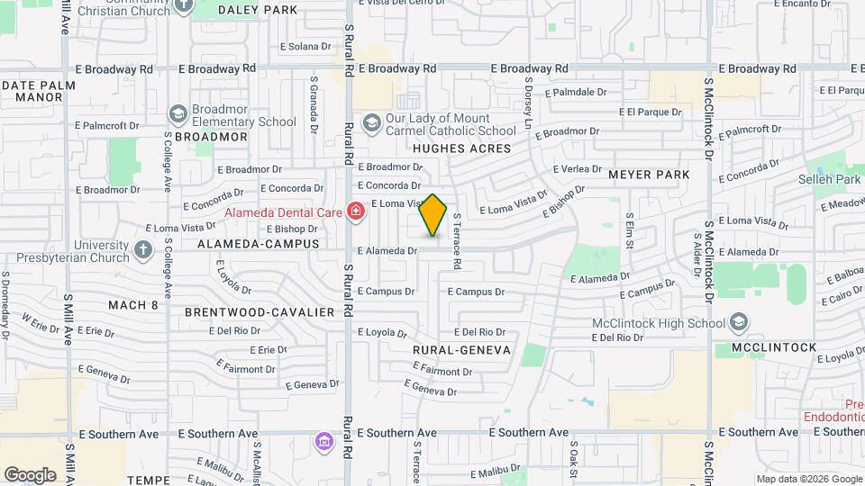 1050 E Alameda Dr Map and Location Details