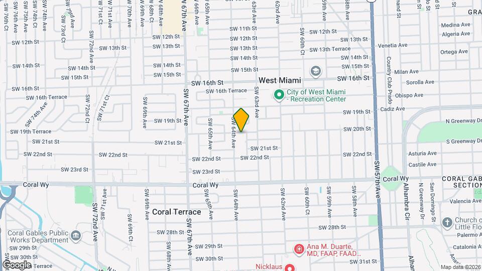 6376 SW 20th St Map and Location Details