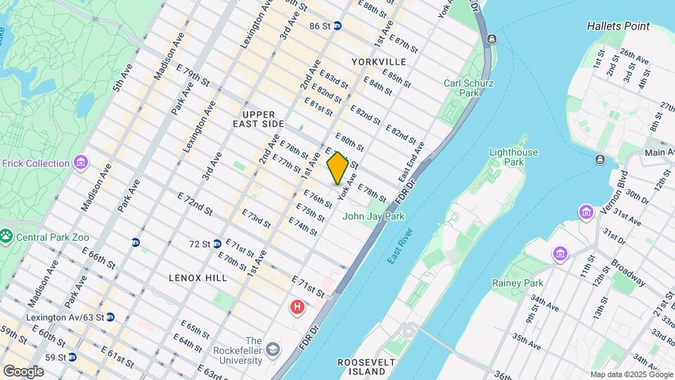 445 E 77th St Map and Location Details