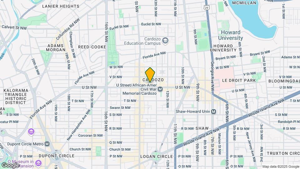 1301 U St NW Mapa y Detalles de la Ubicación