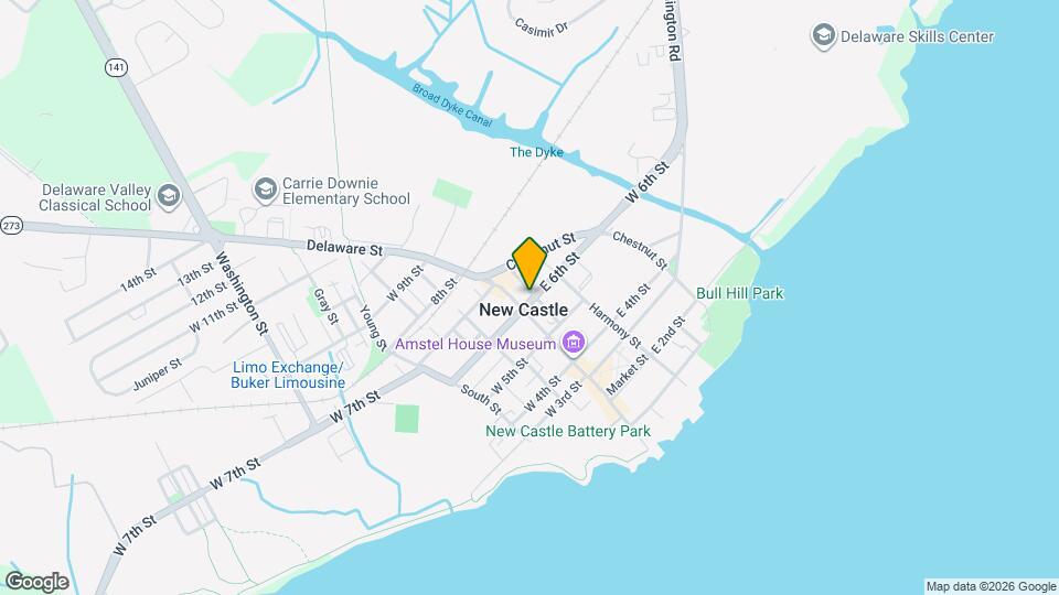 601 Delaware St Map and Location Details