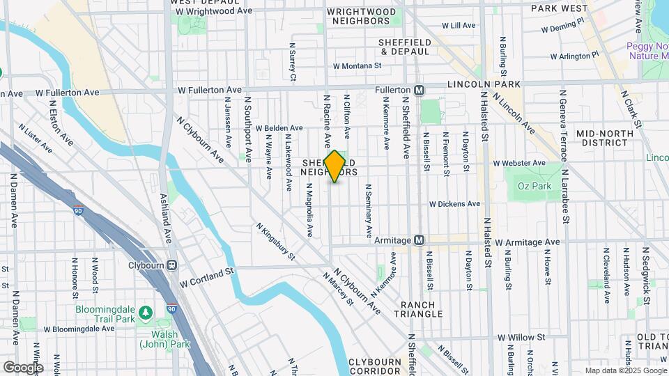 2129 N Racine Ave Map and Location Details