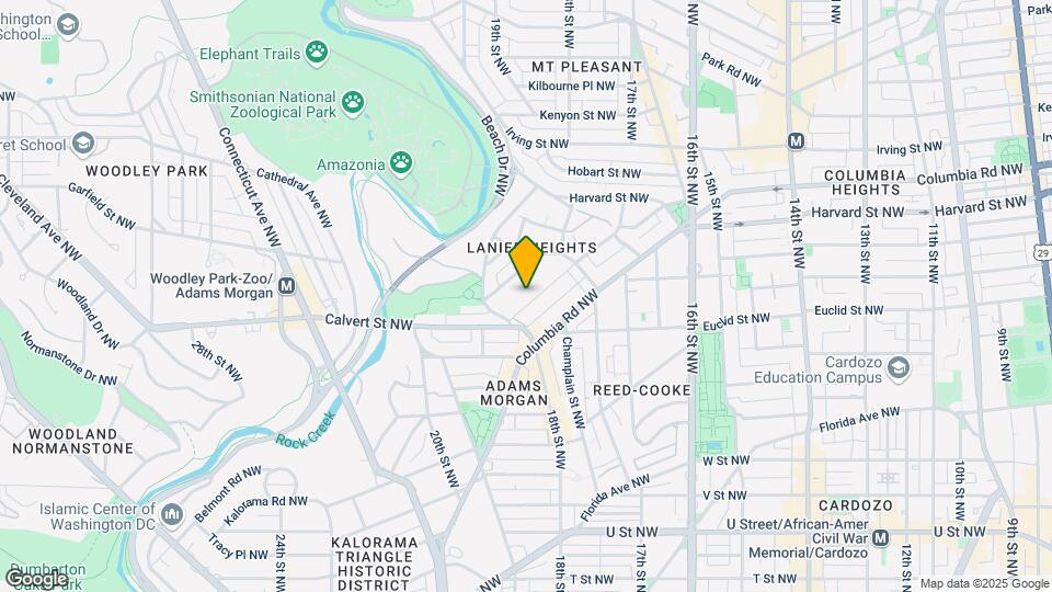 1787 Lanier Pl NW Map and Location Details