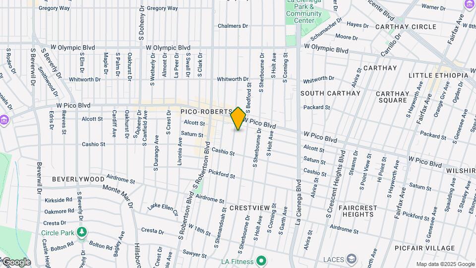 1436 S Shenandoah St Map and Location Details