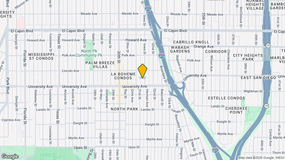 3936 Iowa St Map and Location Details