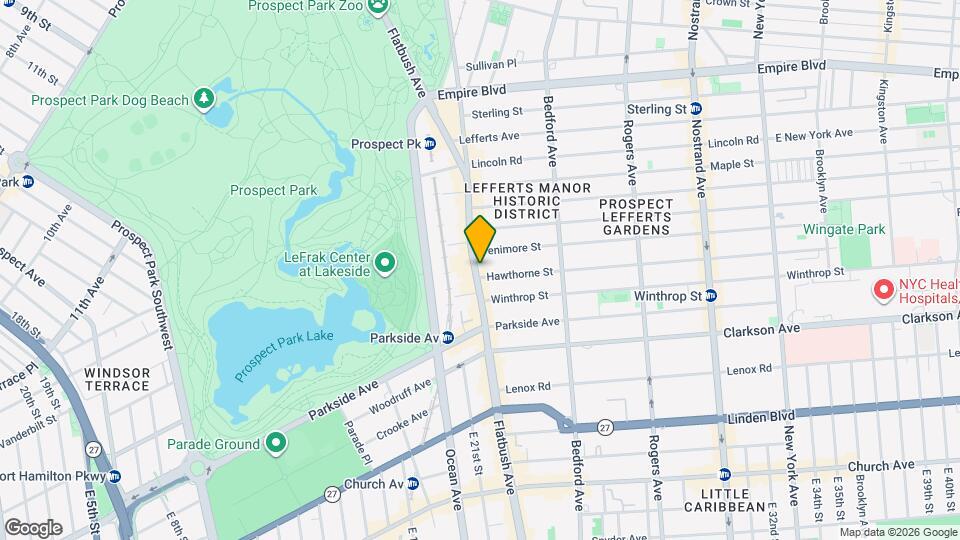 Spacious, Bright, 3 Bedroom Apt in Prospect Lefferts Gardens **Near Prospect Park, Unit 3F Mapa y Detalles de la Ubicación