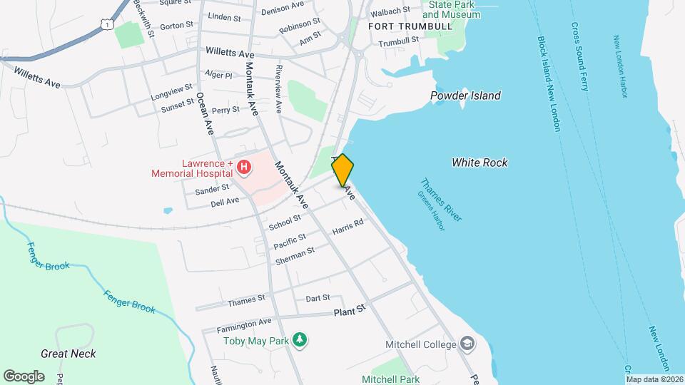 195 Pequot Ave Map and Location Details