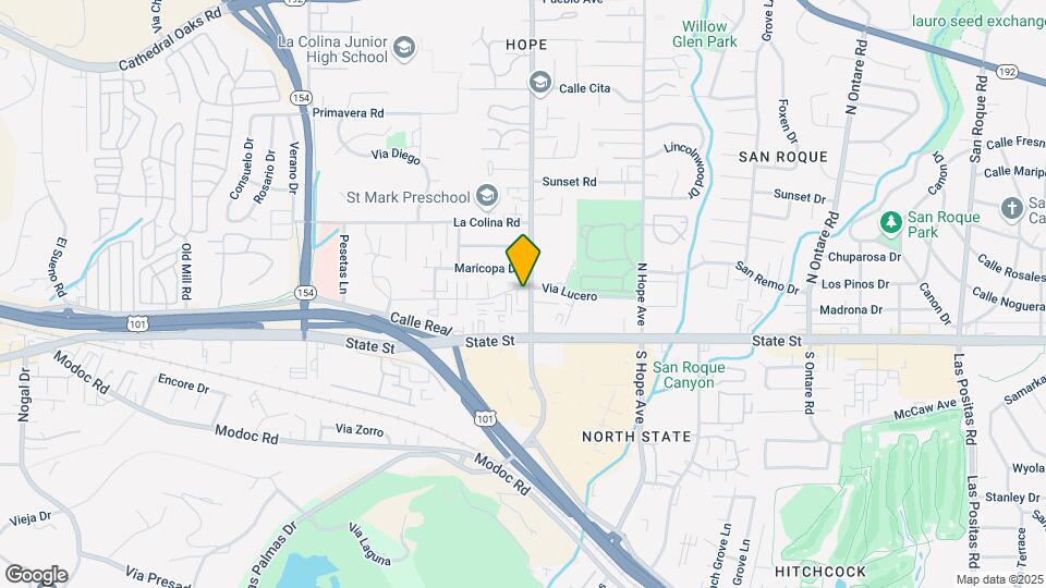 115 N La Cumbre Rd Map and Location Details
