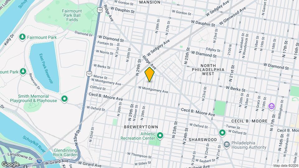 1821 N 28th St Map and Location Details